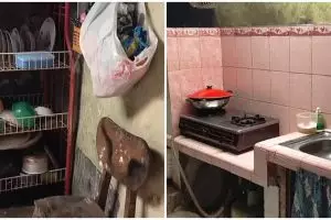 Ubah dapur kumuh mertua jadi lebih estetik, 11 potret hasil makeovernya bikin mertua makin betah masak