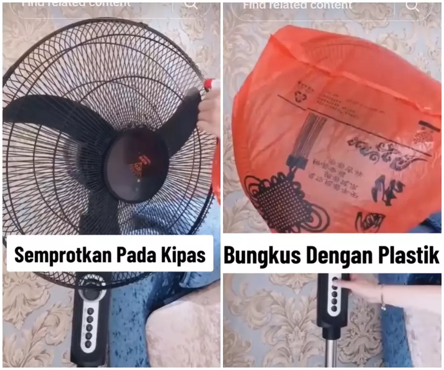 trik bersihkan debu di kipas angin © TikTok trik bersihkan debu di kipas angin © TikTok