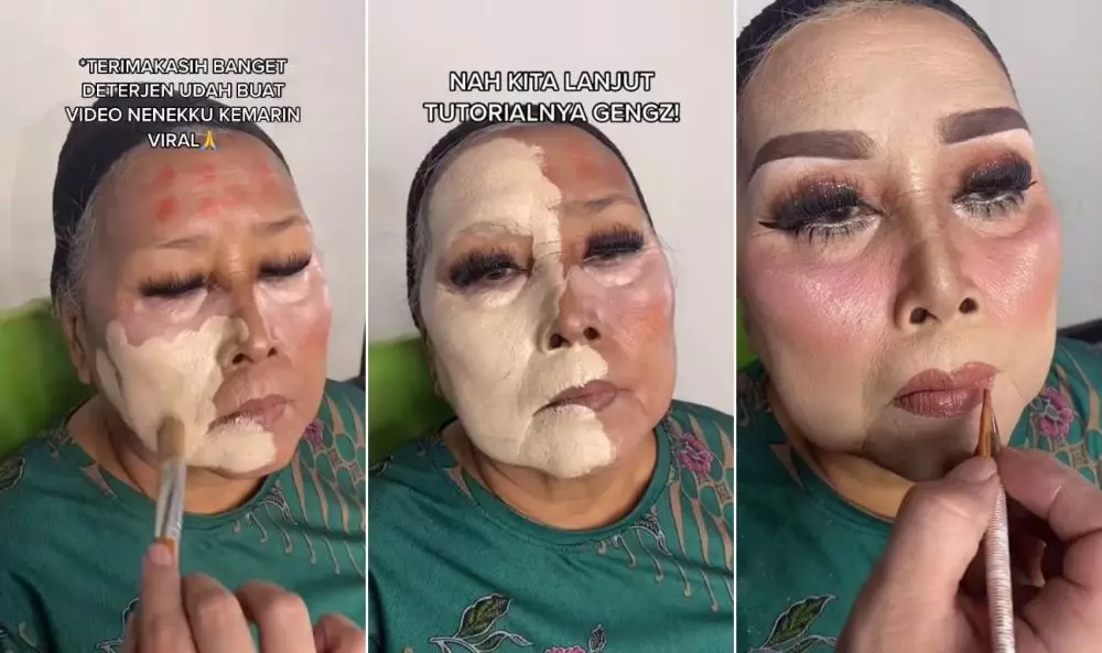 nenek 70 tahun makeup pengantin © TikTok
