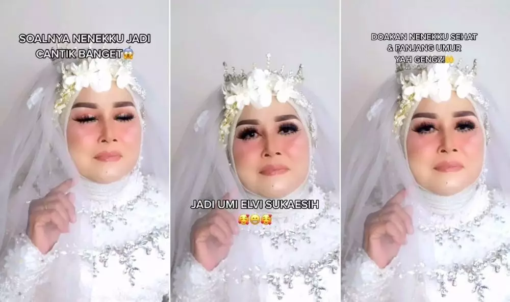 nenek 70 tahun makeup pengantin © TikTok