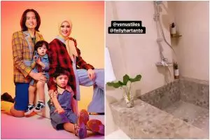 8 Potret kamar mandi Cut Meyriska dan Roger Danuarta, estetik bak pemandian Jepang, view kolam renang