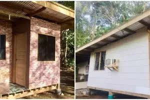Dari luar tampak sederhana, rumah triplek atap seng ini interiornya bak vila, intip 9 potretnya