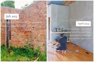 Beli rumah subsidi tanpa area masak, 9 potret renovasi dapur sementara ini estetiknya bikin kagum