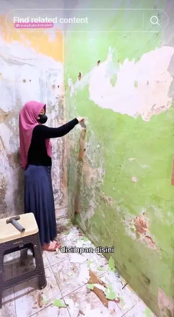 Gudang kumuh dimakeover jadi kamar anak © TikTok