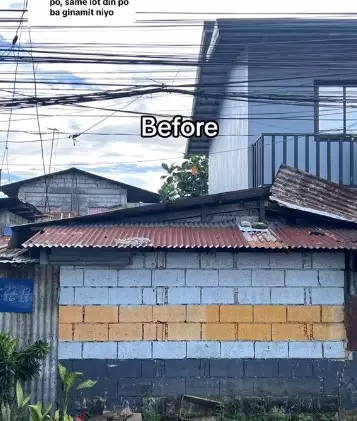 Rumah seng bak gudang rongsok direnovasi © TikTok