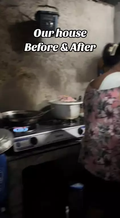 Rumah seng bak gudang rongsok direnovasi © TikTok