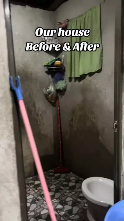 Rumah seng bak gudang rongsok direnovasi © TikTok