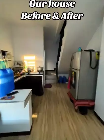 Rumah seng bak gudang rongsok direnovasi © TikTok