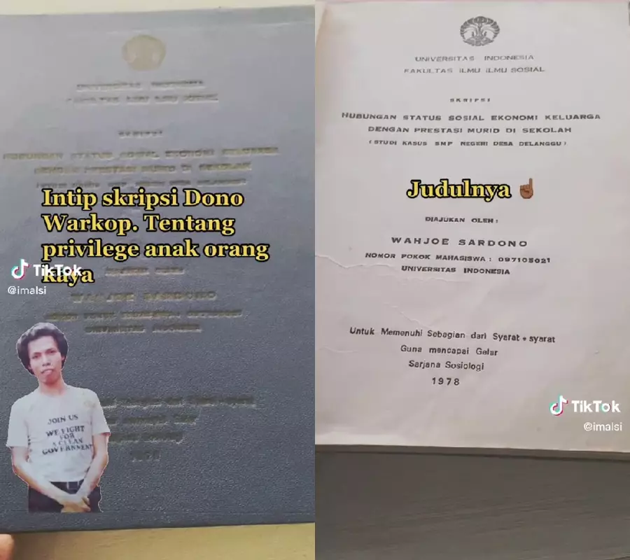 skripsi Dono Warkop DKI © TikTok/@imalsi 