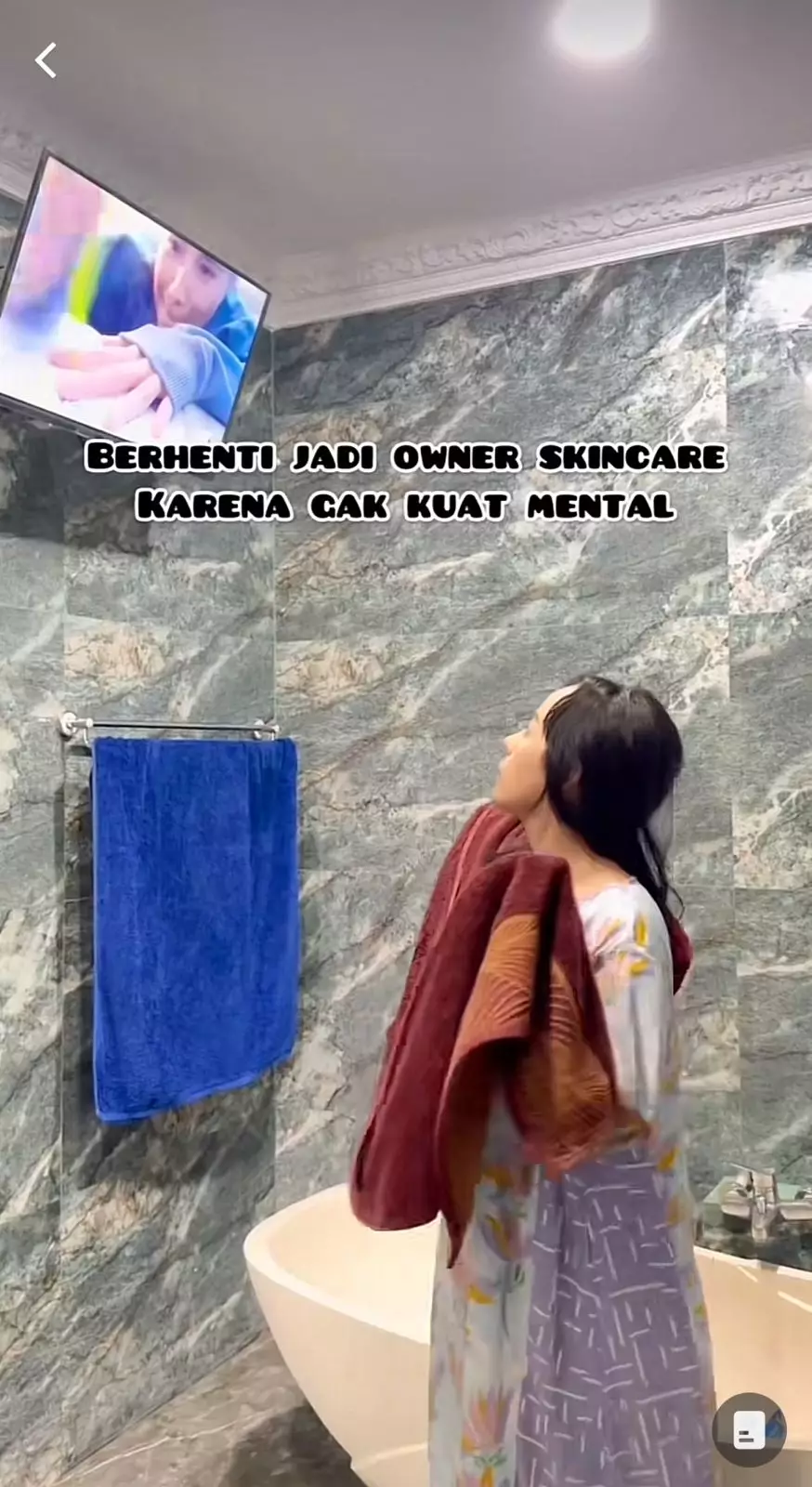 kamar mandi bos skincare Tri Wahyuni © TikTok