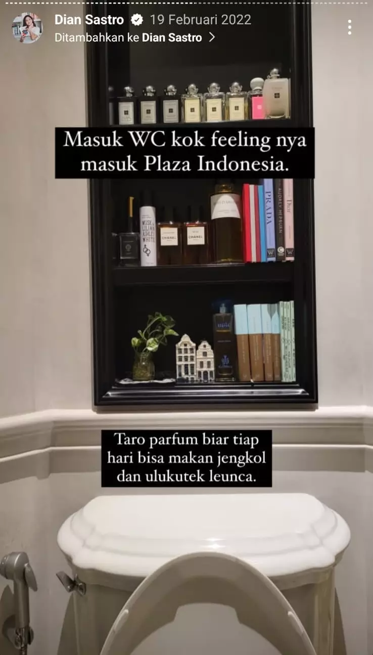 kamar mandi dian sastro ada perpustakaan © 2024 Instagram kamar mandi dian sastro ada perpustakaan © 2024 Instagram