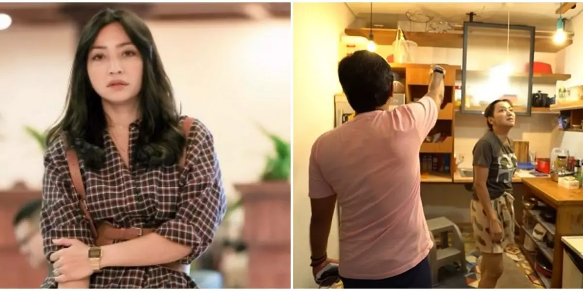 Kamar mandi Hesti Purwadinata sempit tapi estetik, dilengkapi TV 50 inch, ini 9 potretnya