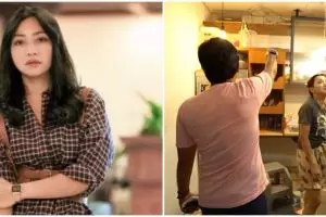 Kamar mandi Hesti Purwadinata sempit tapi estetik, dilengkapi TV 50 inch, ini 9 potretnya