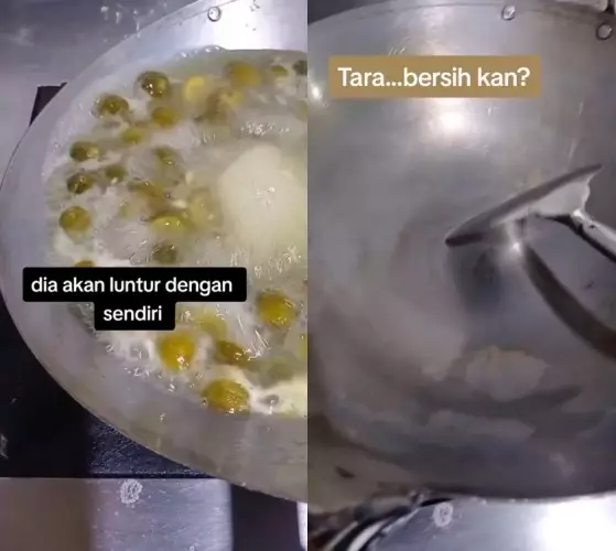 bersihkan kerak gosong di wajan tanpa digosok © berbagai sumber