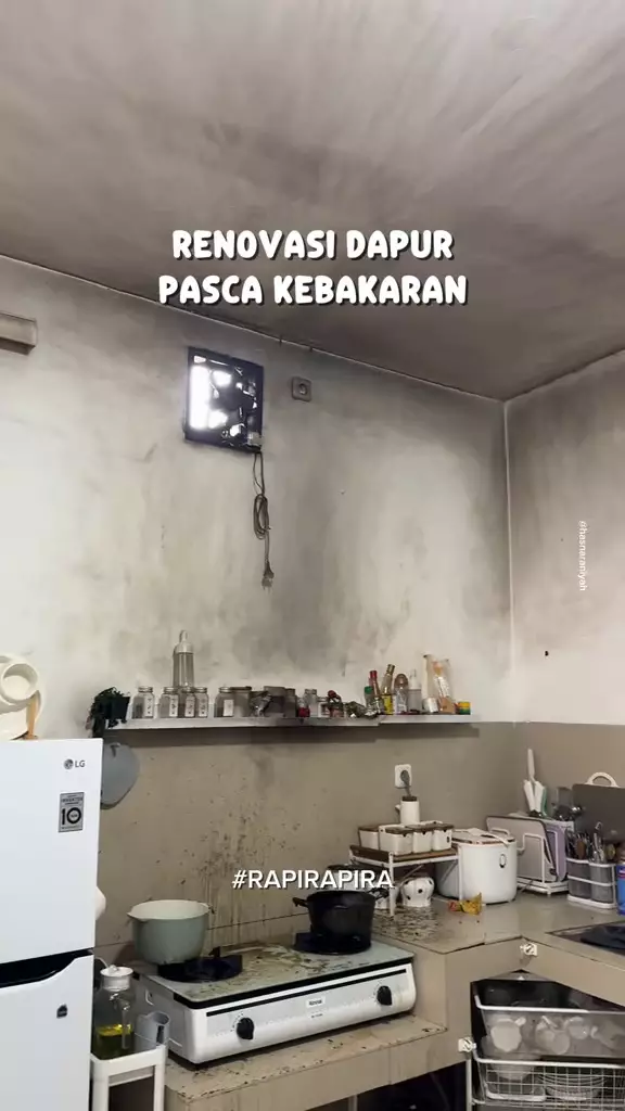 makeover dapur setelah terbakar © 2025 TikTok