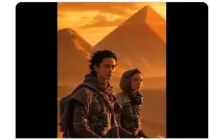  Wapres Gibran ucapkan selamat Idulfitri dengan video AI naik unta di gurun menuju Monas, tuai sorotan