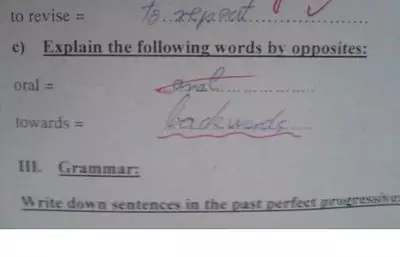 Jawaban lucu di soal bahasa Inggris © berbagai sumber