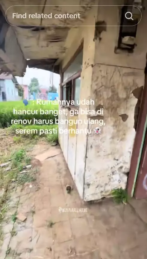 rumah nyaris runtuh direnovasi jadi modern © TikTok