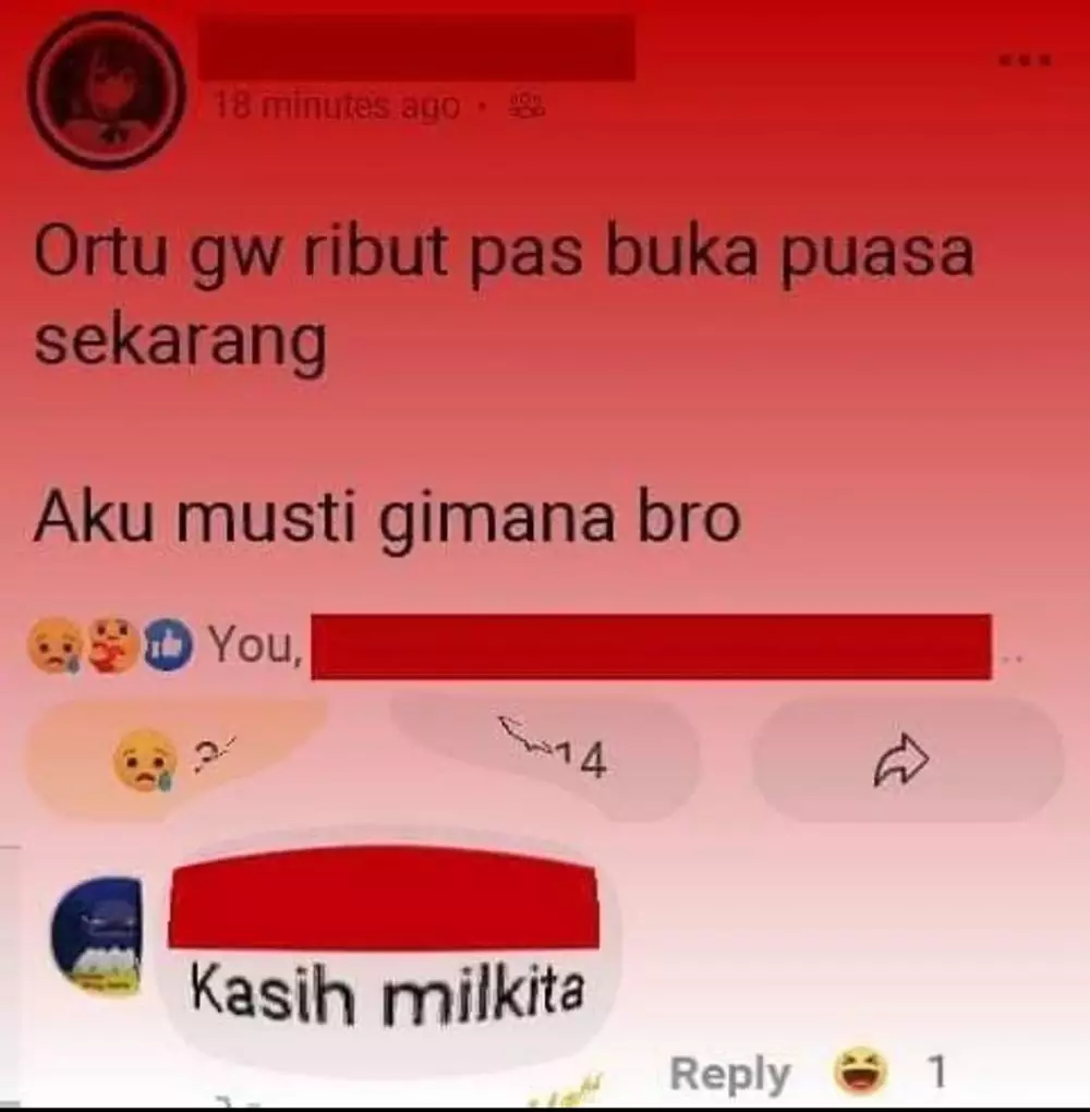 jawaban menggelitik di status facebook © Berbagai sumber