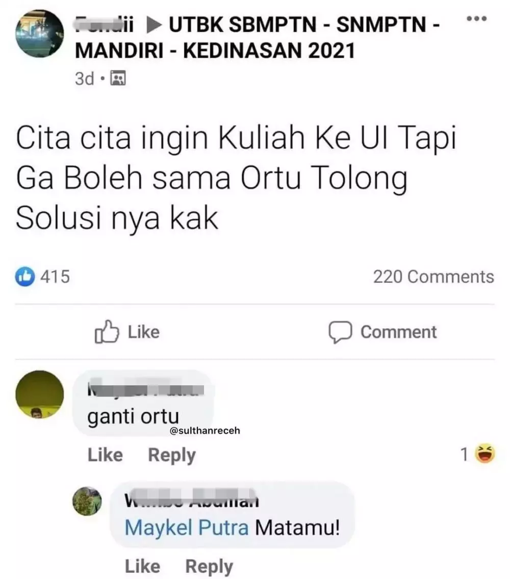 jawaban warganet di kolom komentar © Instagram