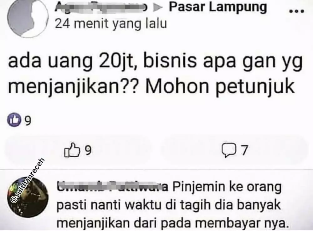 jawaban warganet di kolom komentar © Instagram