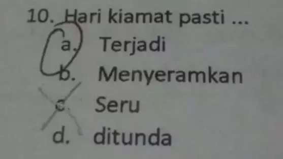 pilihan ganda jawaban kocak © 2025 berbagai sumber