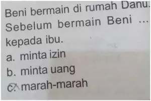 11 Jawaban kocak siswa saat menjawab soal pilihan ganda, auto dapat nilai jelek