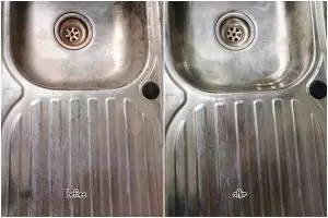 Cara bikin pembersih serbaguna untuk hempaskan noda pada stainless steel, cuma pakai 2 bahan dapur
