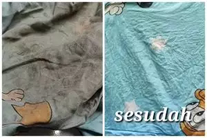Trik mencuci sarung bantal kucel jadi bersih seperti baru dan wangi, pakai tambahan 1 bahan dapur