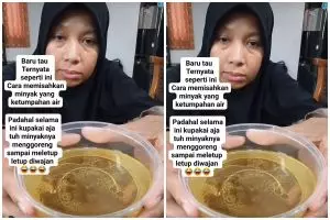 Minyak ketumpahan air jangan dibuang, begini cara memisahkannya tanpa repot