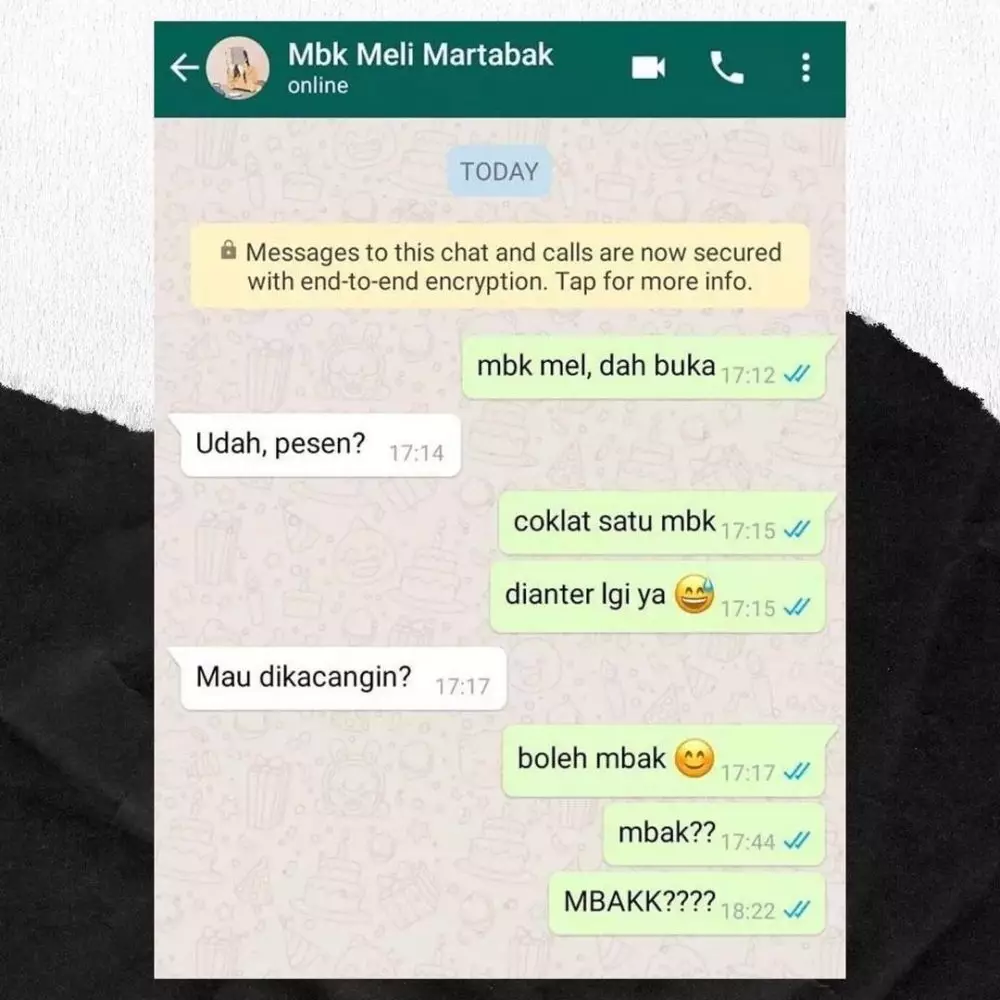 chat lucu jawaban nyeleneh penjual olshop © 2021 instagram.com