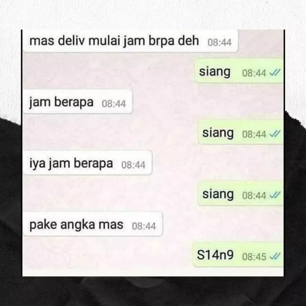 chat lucu jawaban nyeleneh penjual olshop © 2021 instagram.com