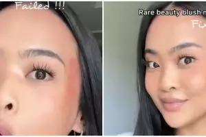 Trik mengatasi blush on terlalu tebal dan ngeblok tanpa merusak makeup, ampuh pakai 2 produk ini