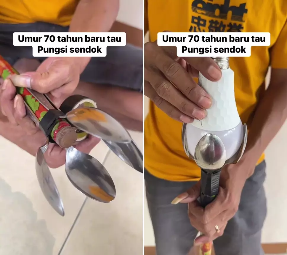 fungsi sendok pasang lampu di langit-langit © 2025 Facebook