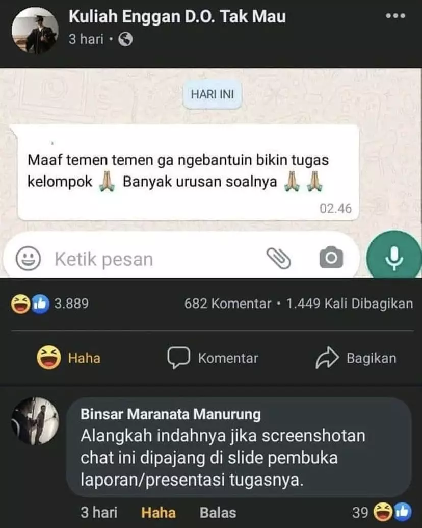 jawaban lucu orang saat ditanya soal pelajaran ini asal banget © 2025 X