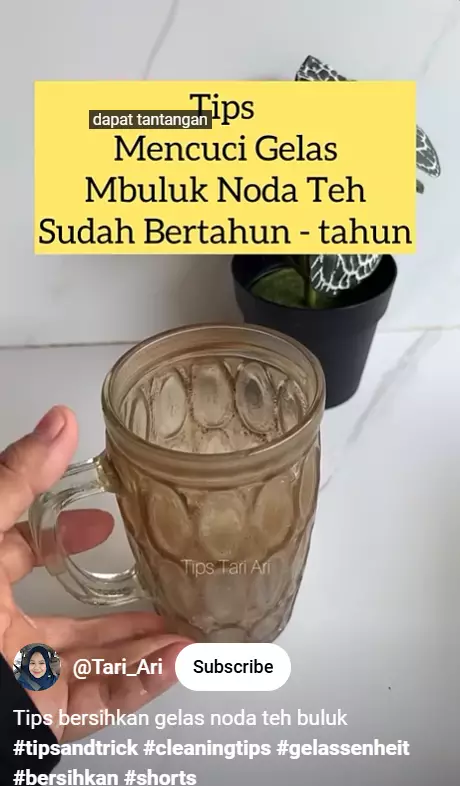 Trik menghilangan kerak di gelas kaca, kembali kinclong pakai tambahan 1 bahan dapur berbagai sumber Trik menghilangan kerak di gelas kaca, kembali kinclong pakai tambahan 1 bahan dapur berbagai sumber