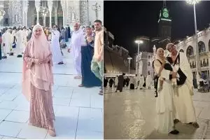 Potret bahagia 7 seleb merayakan Lebaran 2025 di Tanah Suci, Bella Saphira tampil anggun berhijab