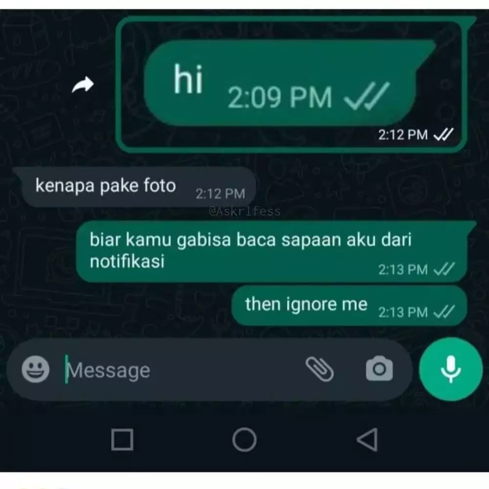 jawaban kode lucu chat © 2025 Instagram