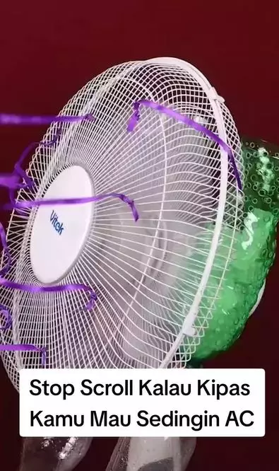 trik low bujet bikin kipas jadi super sejuk TikTok