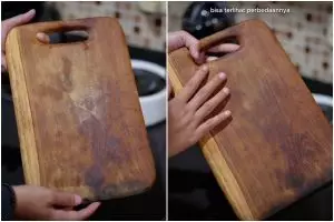 Tanpa sabun, begini trik cuci talenan kayu kotor agar kinclong dan tak bau cuma pakai 2 bahan dapur