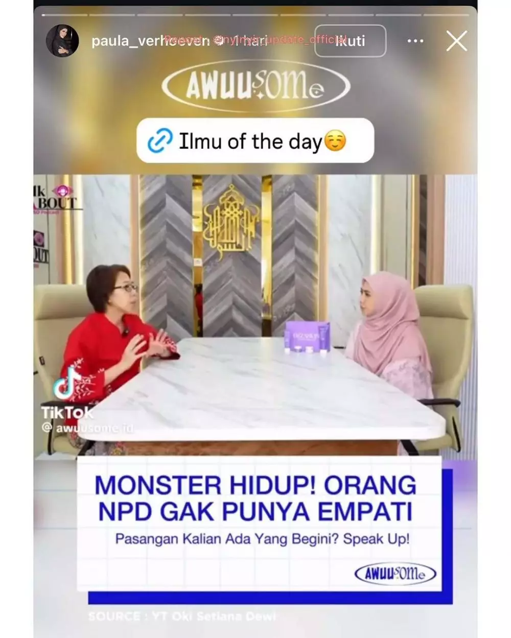 paula verhoeven unggah instagram story ciri npd © 2025 brilio.net paula verhoeven unggah instagram story ciri npd © 2025 brilio.net