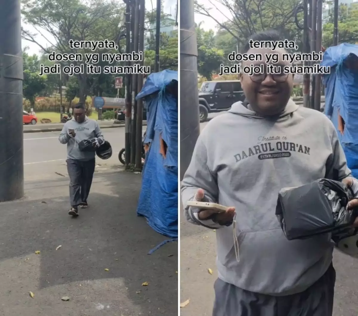 Wanita ini beberkan suaminya berprofesi dosen nyambi jadi driver ojol, ogah ambil kerjaan tak berkah