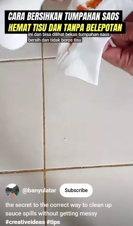 Trik bersihkan tumpahan saus di lantai tanpa dipel sabun, cuma butuh 1 alat dapur berbagai sumber Trik bersihkan tumpahan saus di lantai tanpa dipel sabun, cuma butuh 1 alat dapur berbagai sumber