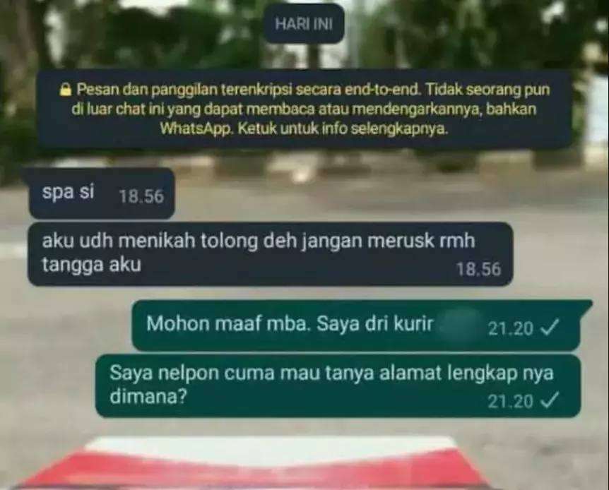 jawaban customer ditanya alamat kurir © 2025 X