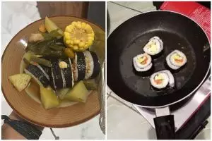 11 Potret lucu orang Indonesia makan kimbap ini melokal abis, ada yang dimakan bareng nasi