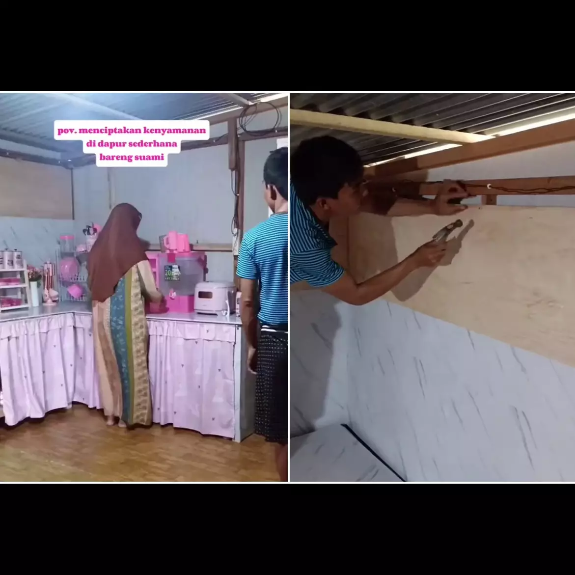 9 Potret makeover dapur triplek jadi serba pink ini bukti nyaman dan estetik tak harus mewah