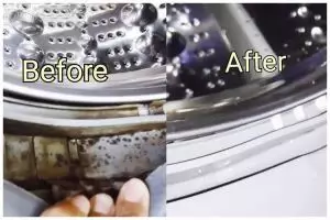 Bukan pakai cuka, ini cara hilangkan karet mesin cuci buluk jadi kinclong pakai 1 jenis cairan