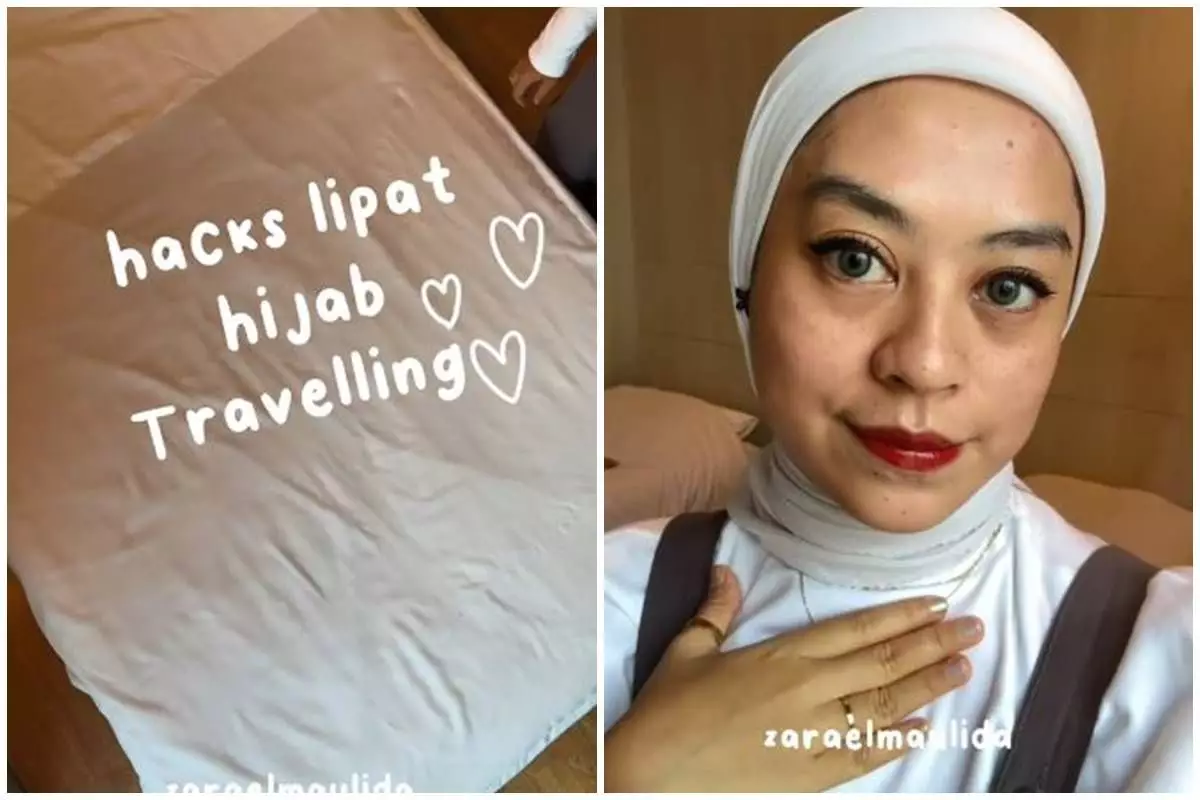 Tak perlu disetrika ulang, ini cara bikin hijab auto rapi saat traveling, cuma butuh waktu 10 detik