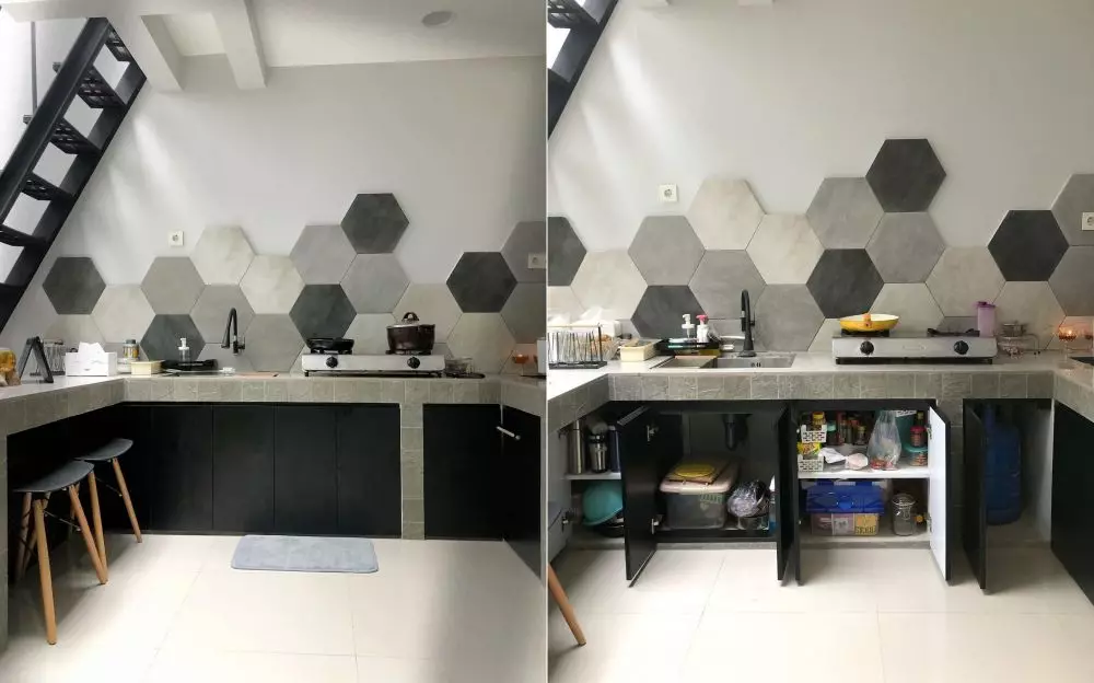 dapur semrawut jadi minimalis © Instagram