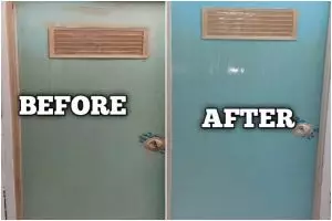 Trik efektif bersihkan noda kerak menguning pada pintu kamar mandi cuma pakai 1 bahan sederhana